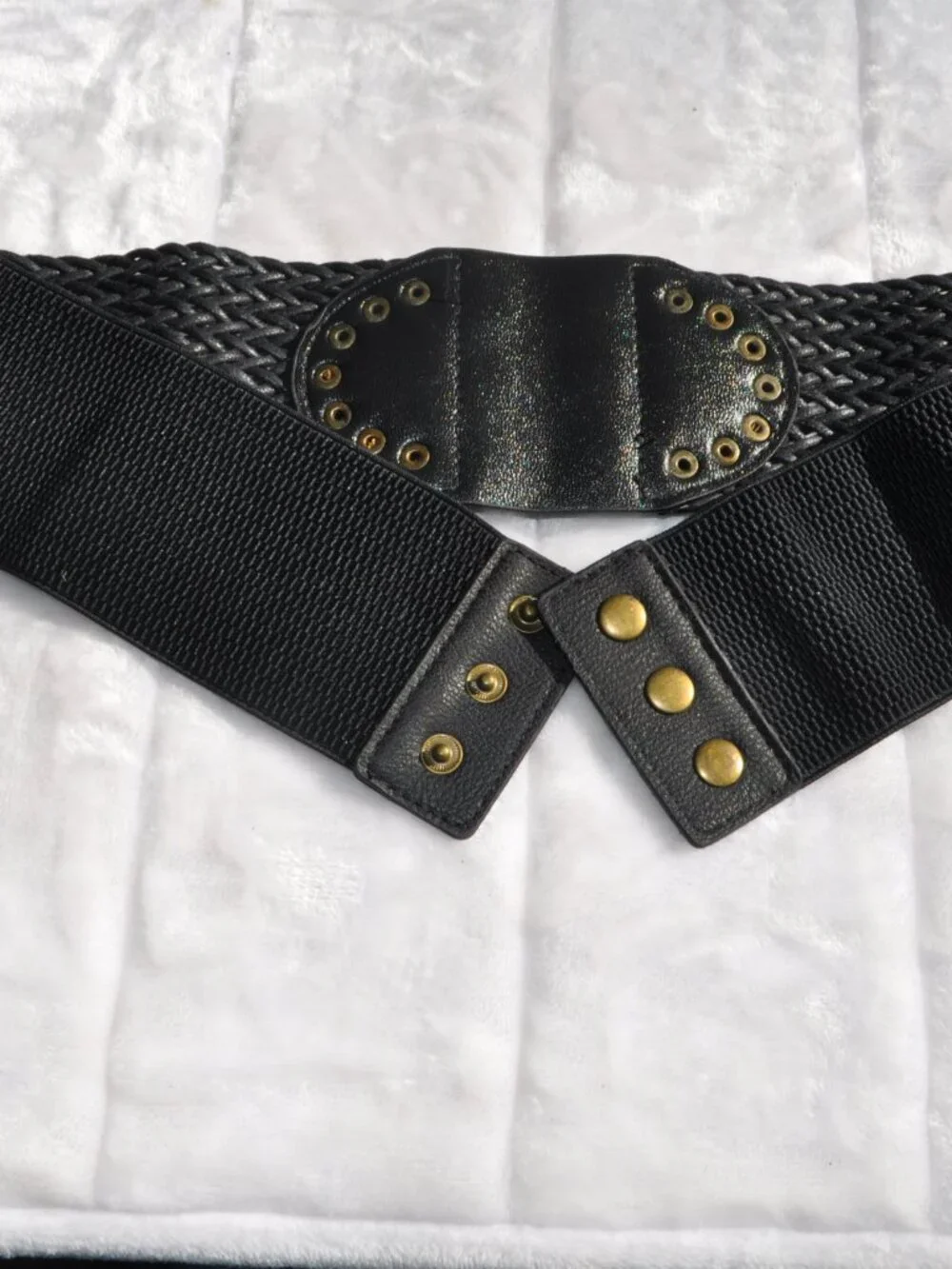 Women's Belt retro vintage Stretchy Cinch Belt 3 Inch Wide High Waist Horseshoe